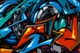 Fototapeta Fototapety dla młodzieży do pokoju - Beautiful colored graffiti drawing on the wall.