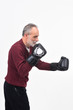 © Curto - boxing man on white