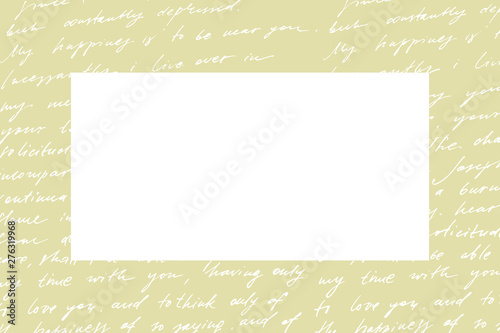 Handwritten abstract text wallpaper. Imitation of a abstract vintage letterin...