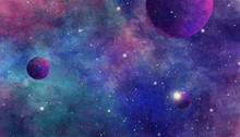 Texture Of Soft Colored Abstract Watercolor Space Background