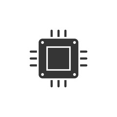 Aufkleber - Computer Chips icon symbol template black color editable. simple logo vector illustration for graphic and web design.