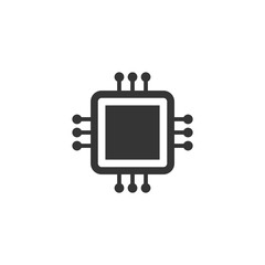 Leinwandbilder - Computer Chips icon symbol template black color editable. simple logo vector illustration for graphic and web design.