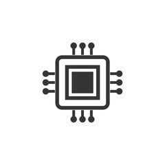 Fototapete - Computer Chips icon symbol template black color editable. simple logo vector illustration for graphic and web design.