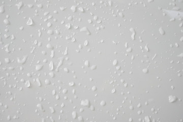 Wall Mural - water drop on white background drops of rain on car