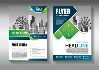 Business abstract vector template. Brochure design, cover modern layout, annual report, poster, flyer in A4 with colorful triangles, geometric shapes for tech, science, market with light background