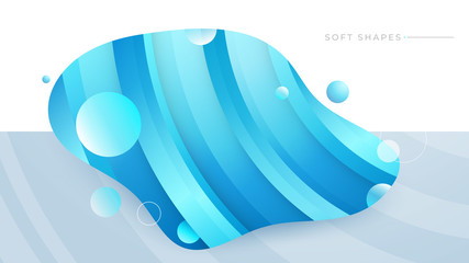 Canvas Print - flat liquid color abstract geometric shape. fluid gradient elements for minimal banner, logo, social
