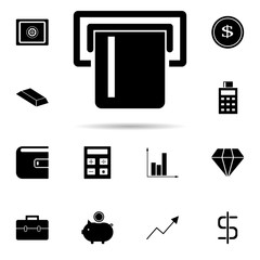 Poster - credit card icon. Universal set of banking for website design and development, app development