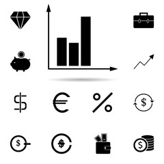 Aufkleber - business chart icon. Universal set of banking for website design and development, app development