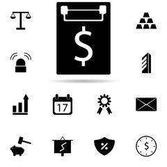 Aufkleber - credit contract icon. Universal set of banking for website design and development, app development