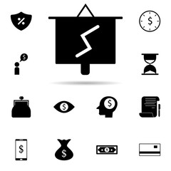 Aufkleber - chart presentation icon. Universal set of banking for website design and development, app development