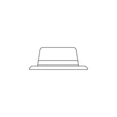 Poster - hat icon. Element of camping for mobile concept and web apps icon. Outline, thin line icon for website design and development, app development