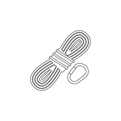 Aufkleber - hiking rope icon. Element of camping for mobile concept and web apps icon. Outline, thin line icon for website design and development, app development