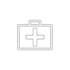 Aufkleber - first-aid kit icon. Element of camping for mobile concept and web apps icon. Outline, thin line icon for website design and development, app development
