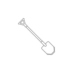 Aufkleber - shovel icon. Element of camping for mobile concept and web apps icon. Outline, thin line icon for website design and development, app development