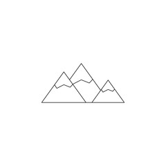 Aufkleber - the mountains icon. Element of camping for mobile concept and web apps icon. Outline, thin line icon for website design and development, app development