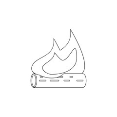 Poster - bonfire icon. Element of camping for mobile concept and web apps icon. Outline, thin line icon for website design and development, app development
