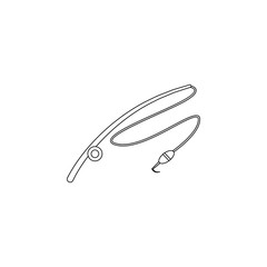 Poster - fishing rod icon. Element of camping for mobile concept and web apps icon. Outline, thin line icon for website design and development, app development