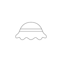 Poster - camp cap icon. Element of camping for mobile concept and web apps icon. Outline, thin line icon for website design and development, app development