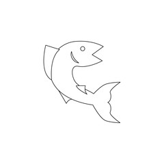 Poster - River fish icon. Element of camping for mobile concept and web apps icon. Outline, thin line icon for website design and development, app development