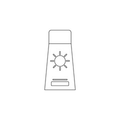 Poster - suntan cream flat icon. Element of summer for mobile concept and web apps icon. Outline, thin line icon for website design and development, app development