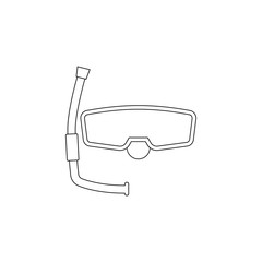 Aufkleber - mask for diving flat icon. Element of summer for mobile concept and web apps icon. Outline, thin line icon for website design and development, app development