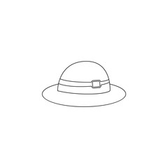 Poster - Beach hat flat icon. Element of summer for mobile concept and web apps icon. Outline, thin line icon for website design and development, app development