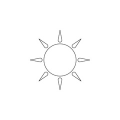 Aufkleber - the sun flat icon. Element of summer for mobile concept and web apps icon. Outline, thin line icon for website design and development, app development