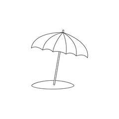Poster - Beach umbrella flat icon. Element of summer for mobile concept and web apps icon. Outline, thin line icon for website design and development, app development