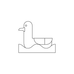 Aufkleber - gull flat icon. Element of summer for mobile concept and web apps icon. Outline, thin line icon for website design and development, app development