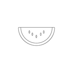 Poster - watermelon flat icon. Element of summer for mobile concept and web apps icon. Outline, thin line icon for website design and development, app development