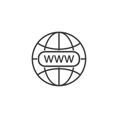 Aufkleber - go to website icon symbol template black color editable. simple logo vector illustration for graphic and web design.