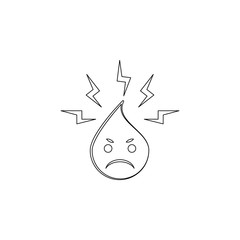 Aufkleber - Emoji angry icon. Element of emoji for mobile concept and web apps icon. Outline, thin line icon for website design and development, app development