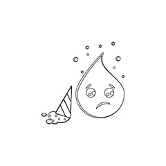Aufkleber - Emoji indifferent icon. Element of emoji for mobile concept and web apps icon. Outline, thin line icon for website design and development, app development
