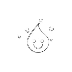 Aufkleber - Emoji happy icon. Element of emoji for mobile concept and web apps icon. Outline, thin line icon for website design and development, app development