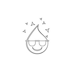 Aufkleber - Emoji sunglasses icon. Element of emoji for mobile concept and web apps icon. Outline, thin line icon for website design and development, app development