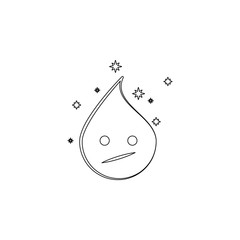 Aufkleber - Emoji indifferent icon. Element of emoji for mobile concept and web apps icon. Outline, thin line icon for website design and development, app development