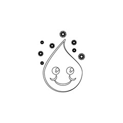 Aufkleber - Emoji smile icon. Element of emoji for mobile concept and web apps icon. Outline, thin line icon for website design and development, app development