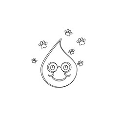 Aufkleber - Emoji nerd icon. Element of emoji for mobile concept and web apps icon. Outline, thin line icon for website design and development, app development