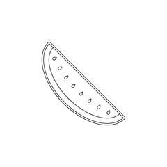 Aufkleber - Piece of watermelon colored icon. Element of fruit for mobile concept and web apps icon. Outline, thin line icon for website design and development, app development
