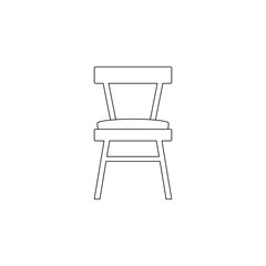 Aufkleber - A soft chair flat icon. Element of furniture for mobile concept and web apps icon. Outline, thin line icon for website design and development, app development