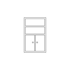 Aufkleber - Cupboard flat icon. Element of furniture for mobile concept and web apps icon. Outline, thin line icon for website design and development, app development