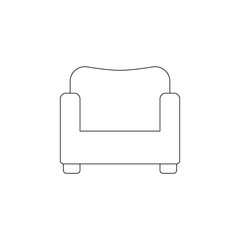 Aufkleber - Armchair flat icon. Element of furniture for mobile concept and web apps icon. Outline, thin line icon for website design and development, app development
