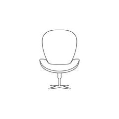 Aufkleber - Fashionable armchair flat icon. Element of furniture for mobile concept and web apps icon. Outline, thin line icon for website design and development, app development