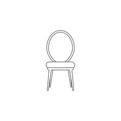 Aufkleber - Soft classic chair flat icon. Element of furniture for mobile concept and web apps icon. Outline, thin line icon for website design and development, app development