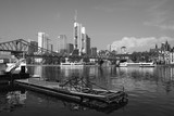 Fototapeta  - Black and white picture of Frankfurt