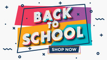 Back To School - Colorful Typographic Sale Design Template