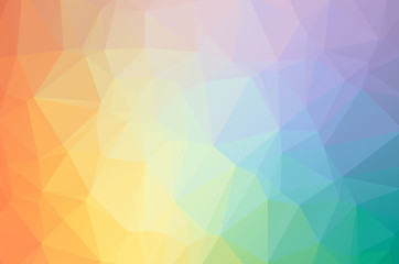 Canvas Print - sweet soft multicolor Low poly crystal background. Polygon design pattern. sweet soft multicolor Low polygonal vector illustration, low polygon background.