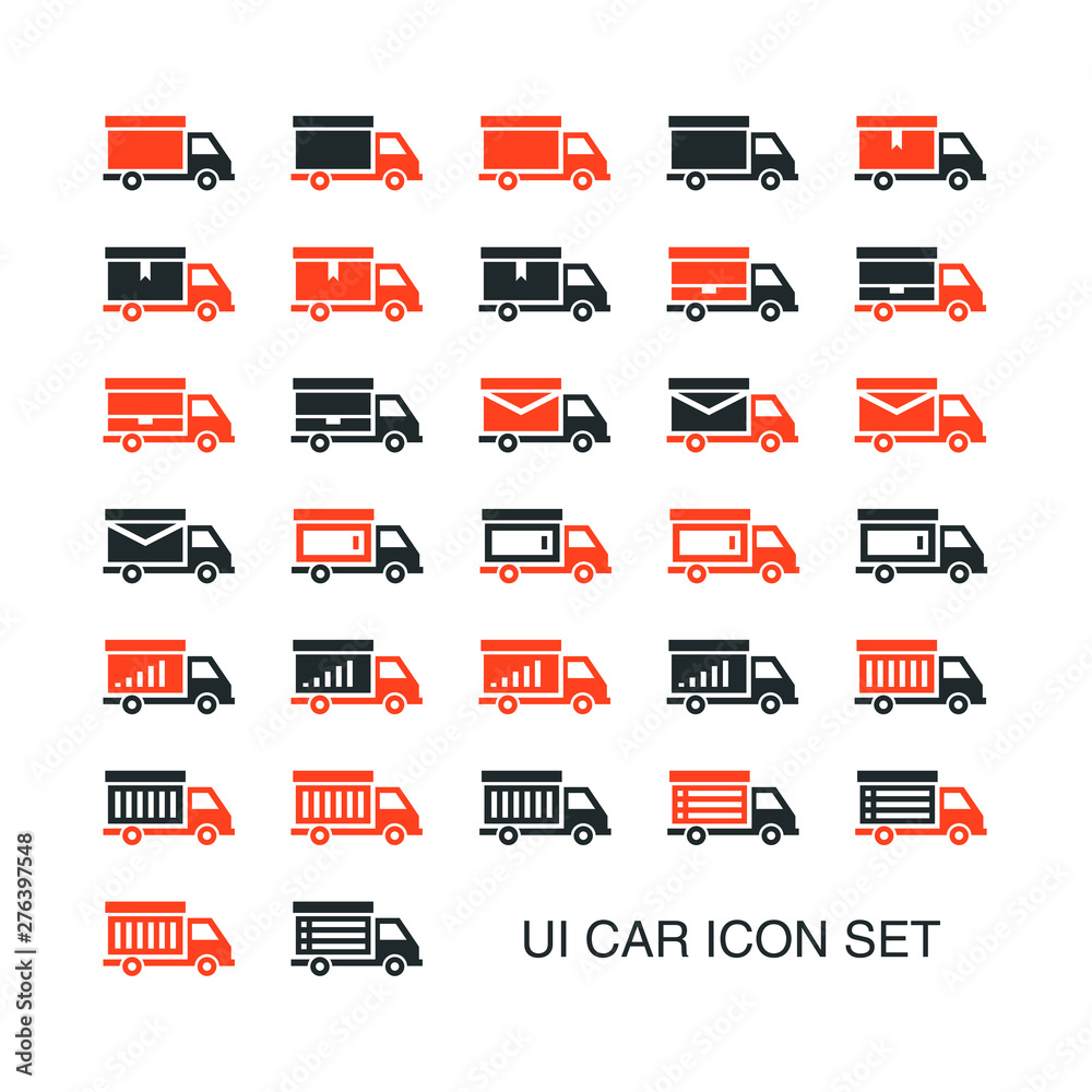 Universal car icon to use in web and mobile UI, car basic UI elements ...