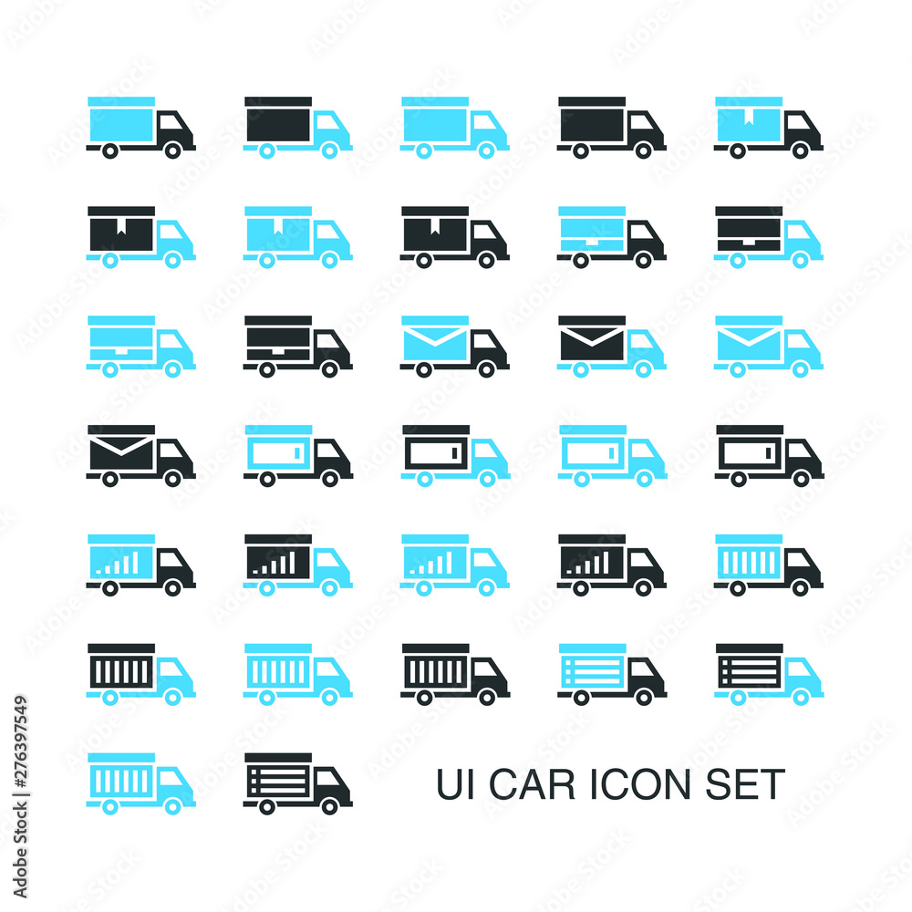 Universal car icon to use in web and mobile UI, car basic UI elements ...