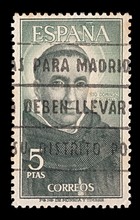 Spain Post Stamp  With Artist Bartolommeo Della Porta (28.03.1472-06.10.1517) Specially Cancelled In Madrid